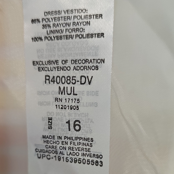 Bonnie Jean Gird Pastel Striped Dress with Bow Size 16 - Picture 2 of 8